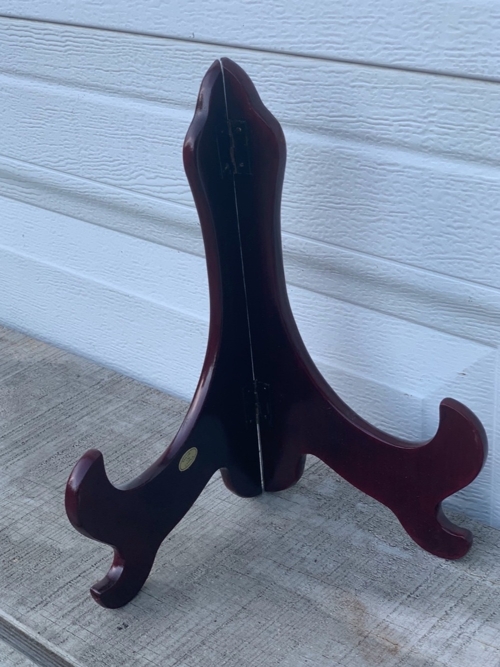 Mahogany Wood Display Easel Stand for Plates and Frames